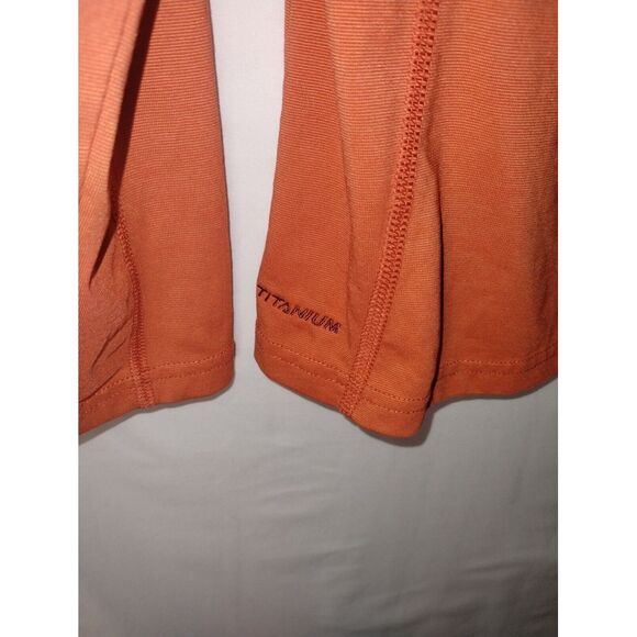 Columbia Quarter Zip Womens Sm Orange Titanium Lightweight Long Sleeve Comfort - Picture 3 of 7